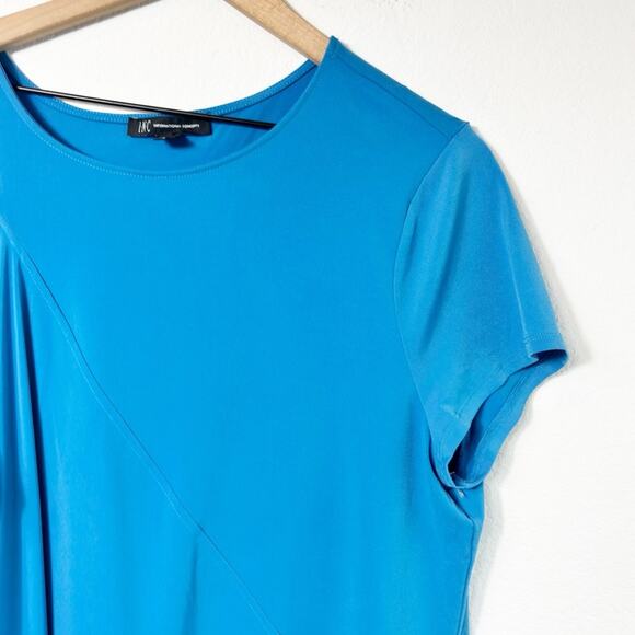 INC INTERNATIONAL CONCEPTS CUTOUT WOMEN PLUS BLUE BLOUSE SIZE XXL NEW - Picture 4 of 6